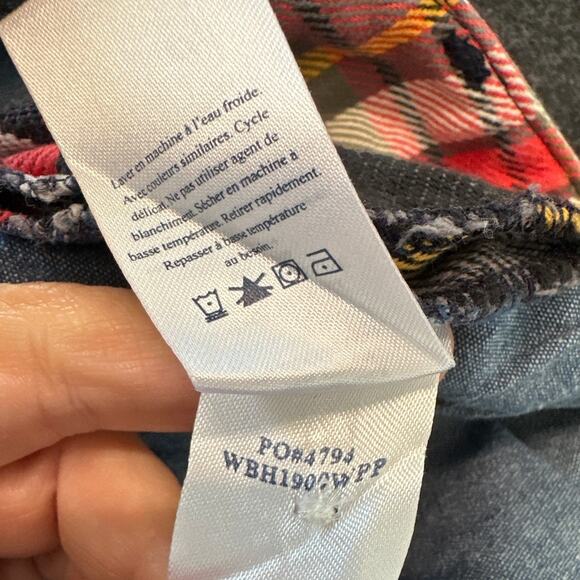 Faherty Cinder Pants Dress Trouser Westport Plaid Red Black Pant Size 28, EUC - Picture 6 of 6